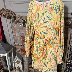 FLYING TOMATO BOUTIQUE LARGE DRESS MULTI COLOR EUC